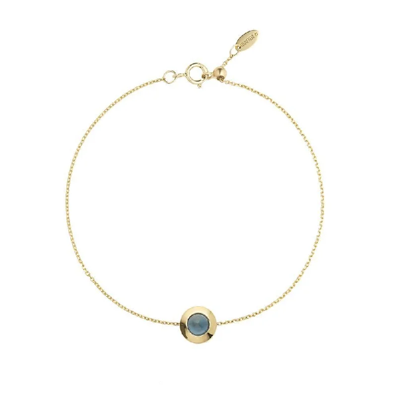 crystal drop earrings elegant Gems of Cosmo 18K Gold Bracelet w. Topaz