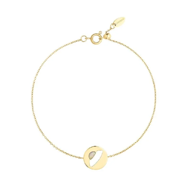 diamond wedding band for women Cosmo UFO 18K Gold Plated Bracelet w. Opal