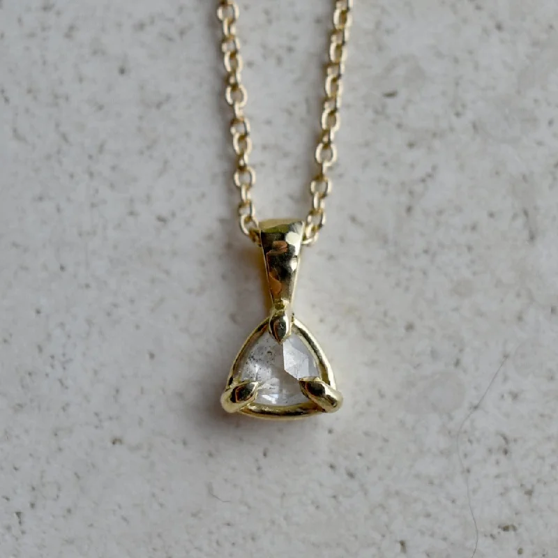 celestial moon and star necklace Salt & Pepper Trillion-Cut Diamond Necklace