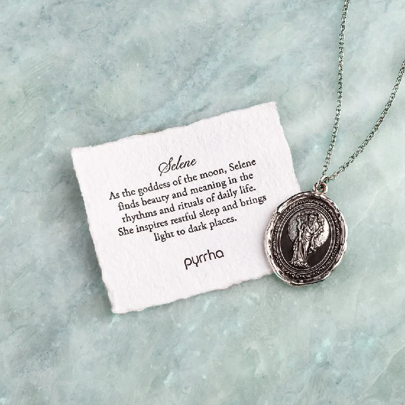 simple crescent moon ring Selene Goddess Talisman