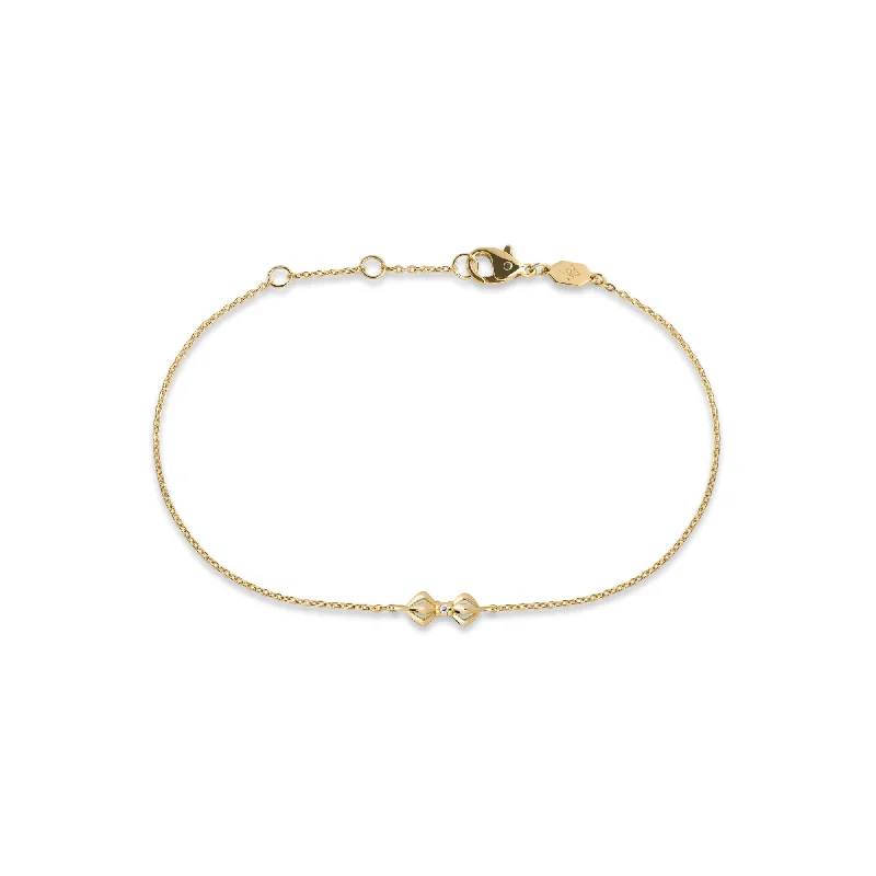 handmade braided leather necklace Dorje 18K Gold Bracelet w. Diamond