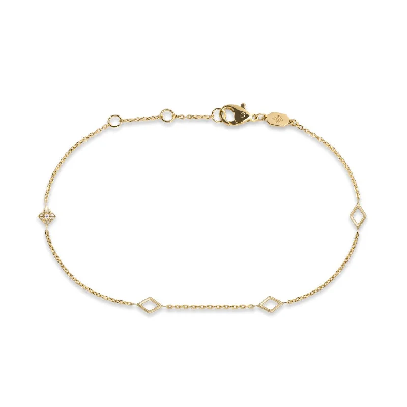 custom silver charm bracelet Ultimate Protection 18K Gold Bracelet w. Diamond