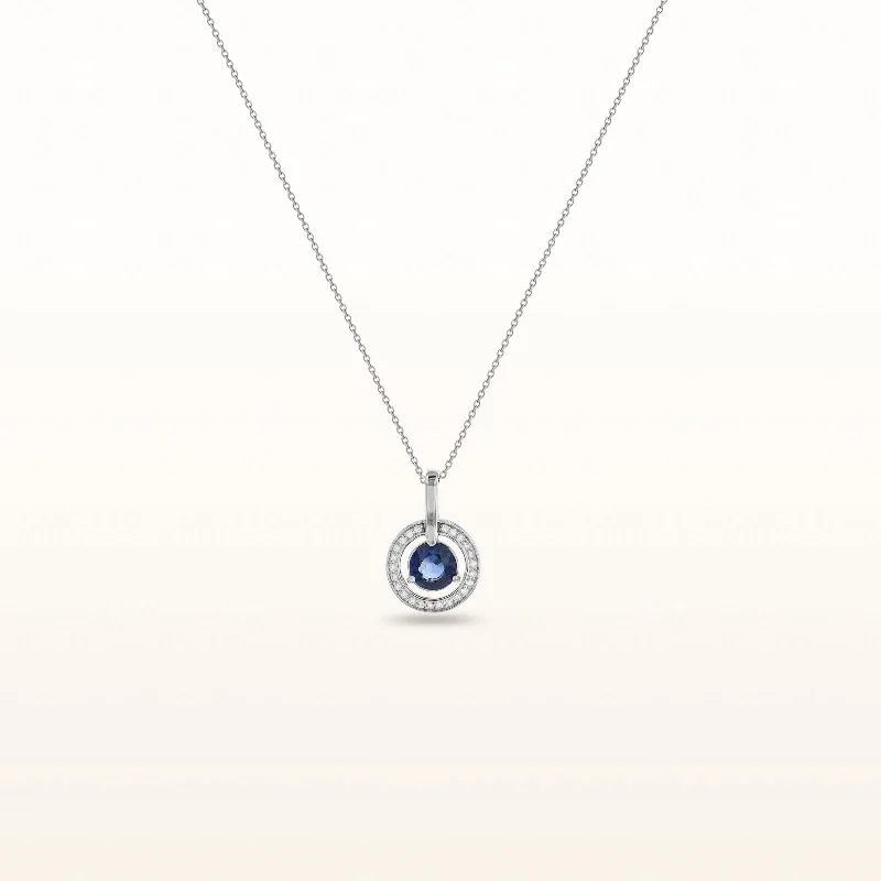 handcrafted crystal quartz ring 1.82 ctw Round Blue Sapphire and Diamond Halo Pendant in 14kt White Gold handcrafted crystal quartz ring 1.82 ctw Round Blue Sapphire and Diamond Halo Pendant in 14kt White Gold