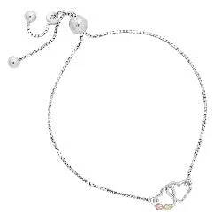 infinity couple’s ring matching set Silver Heart Bolo Style Bracelet