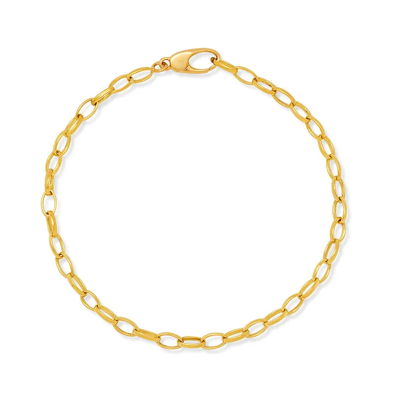 minimalist crystal quartz ring Small Edith Link Bracelet