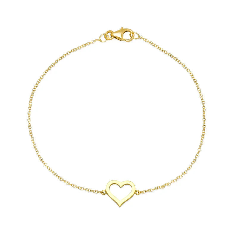 cubic zirconia eternity necklace Small Open Heart Bracelet