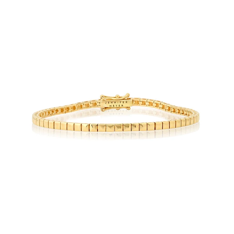 celestial moon and stars ring Square Tennis Bracelet