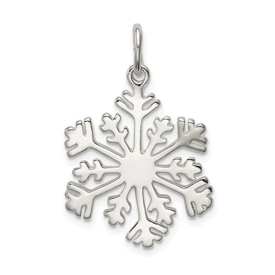 gothic black onyx ring men Sterling Silver Snowflake Pendant Necklace