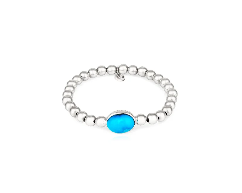 adjustable braided rope ring Stirata Silver Bracelet Turquoise