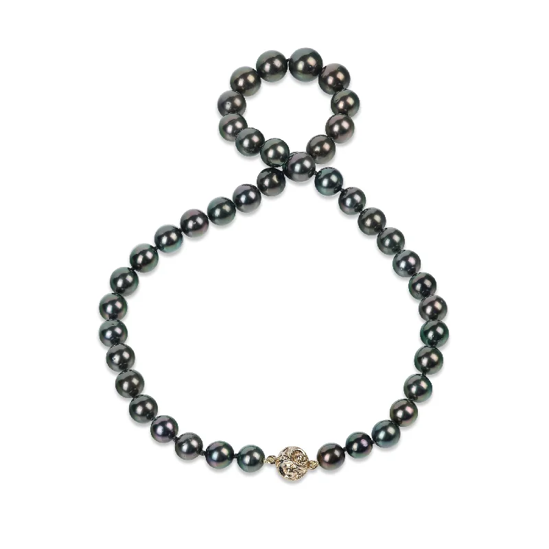 handmade braided hemp bracelet 18-20" Tahitian Black Pearl Strand with Magnetic Gold Clasp - 8-12mm handmade braided hemp bracelet 18-20" Tahitian Black Pearl Strand with Magnetic Gold Clasp - 8-12mm