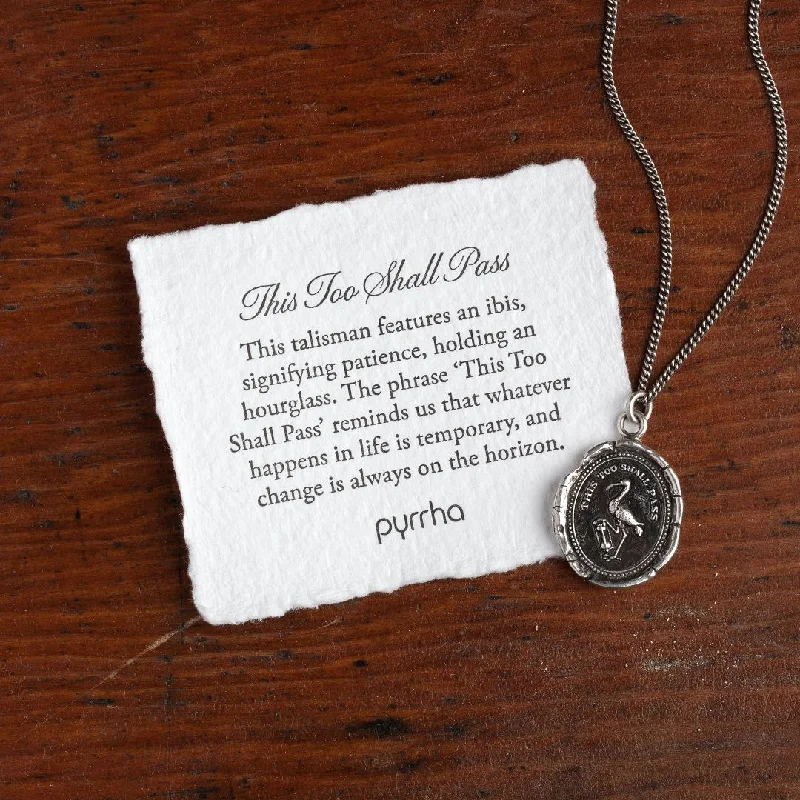 delicate pearl bracelet This Too Shall Pass Talisman