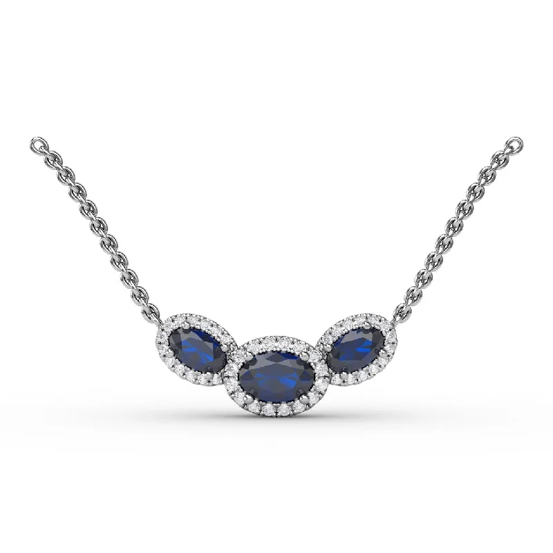 crystal drop earrings elegant Three Stone Oval Pendant
