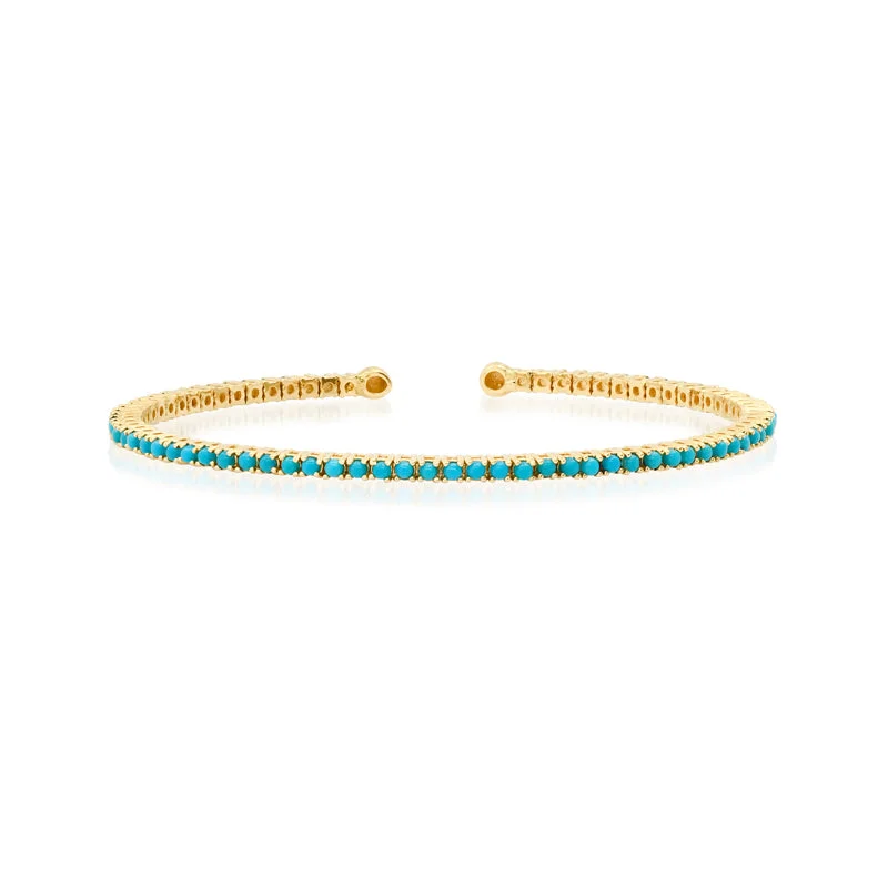 small diamond cross pendant 4-Prong Turquoise Tennis Cuff