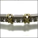 silver rope chain men Two Tone Gold Tiffany Cubic Zirconia CZ Bracelet