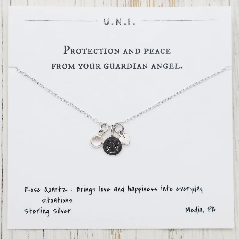 unique diamond eternity band Protection & Peace From Your Guardian Angel Necklace