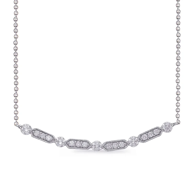 classic gemstone stud earrings White Gold Diamond Necklace