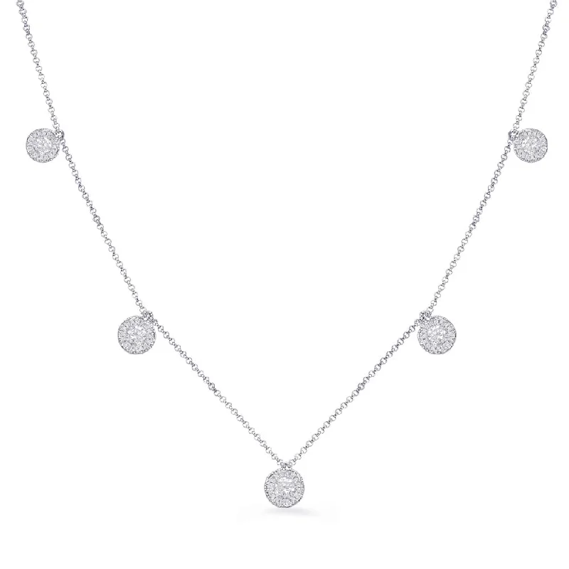 modern geometric gold ring White Gold Diamond Necklace