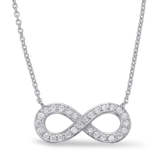 sterling silver dragonfly pendant White Gold Infinity Sign Necklace