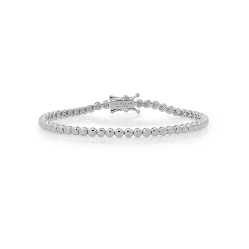 minimalist gold square earrings White Gold Mini Bezel Tennis Bracelet