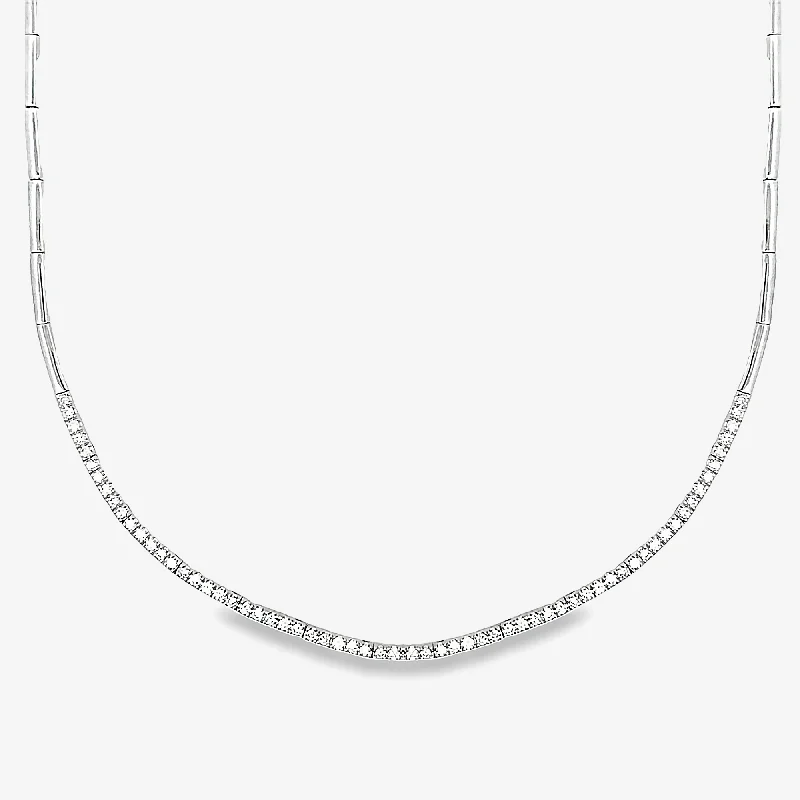 real opal engagement ring 0.90CT Flex-Bar Diamond Half Way Tennis Necklace