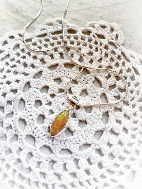 vintage rose gold cameo pendant Ethiopian Opal Pendant Necklace
