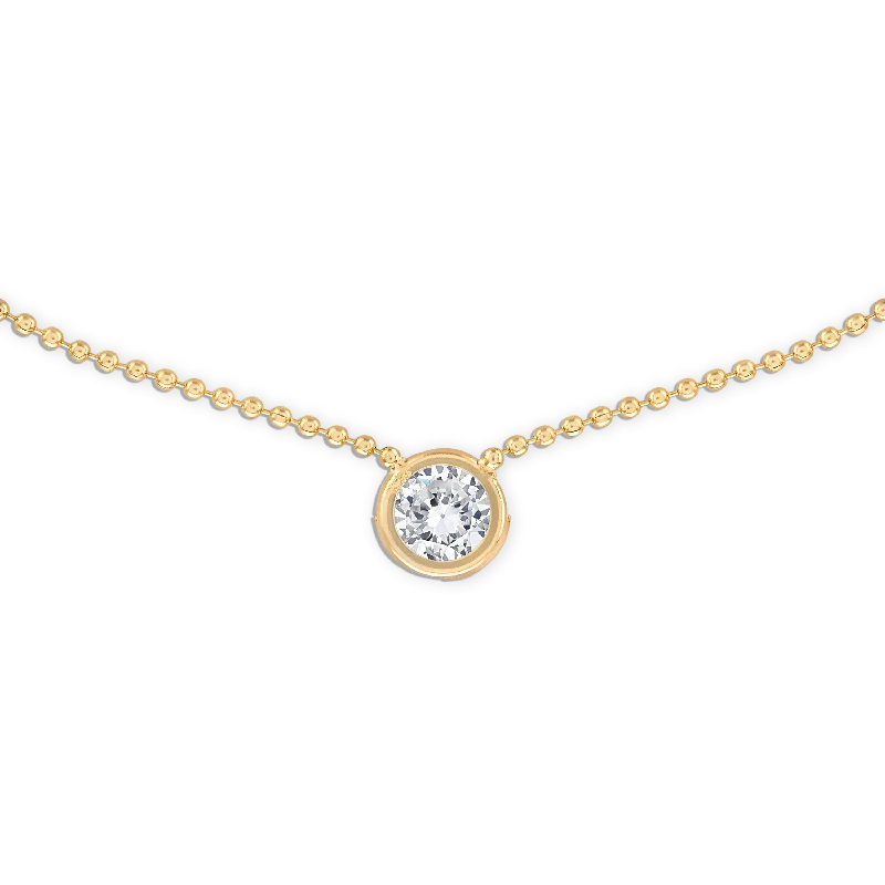 star-shaped cartilage stud earrings 2MM Crystal Gold Ball Chain Necklace
