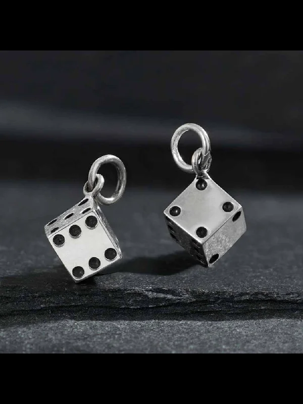 handcrafted gemstone drop earrings 3D Dice Necklace