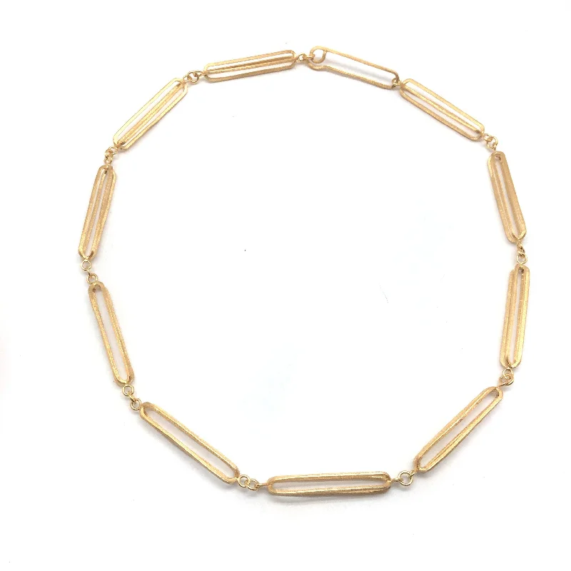 personalized ring with name Golden 3D Link Necklace
