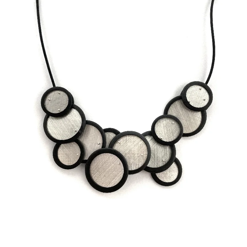 celestial star ring gold Adjustable Sterling Silver Bubble Necklace
