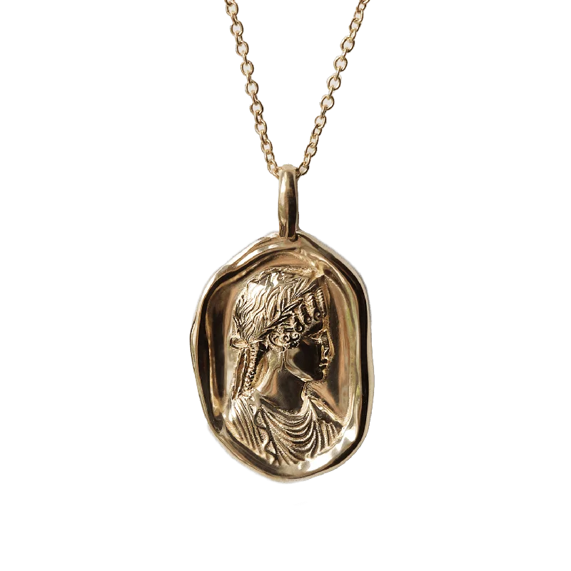 unique diamond eternity band Agrippina Molten Gold Pendant
