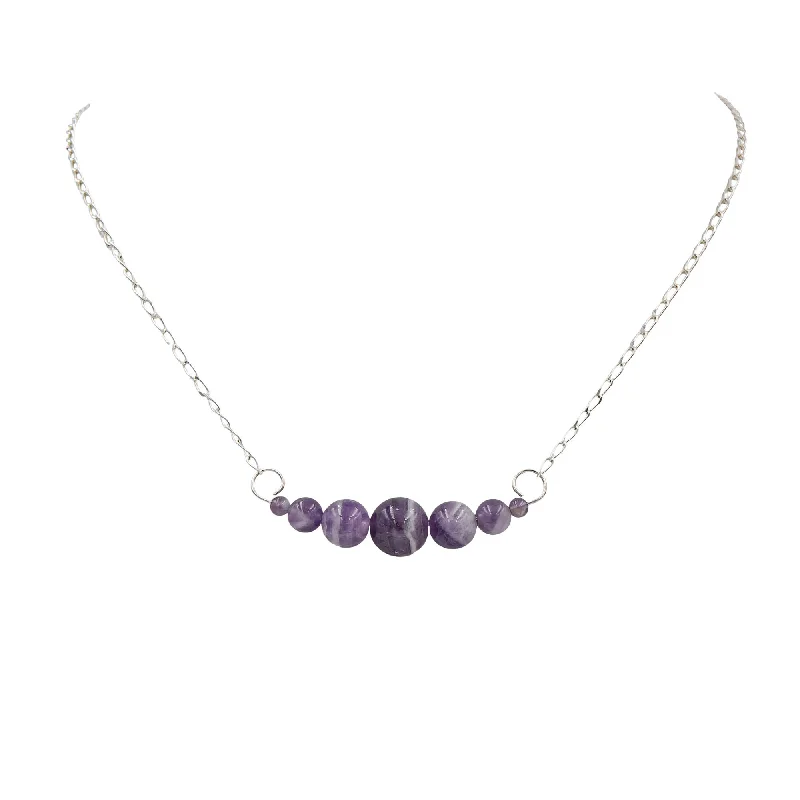 modern hexagon stud earrings Amethyst ~ Dangles Interchangeable Silver Necklace
