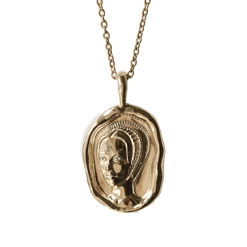 modern geometric gold ring Anne Boleyn Molten Gold Pendant