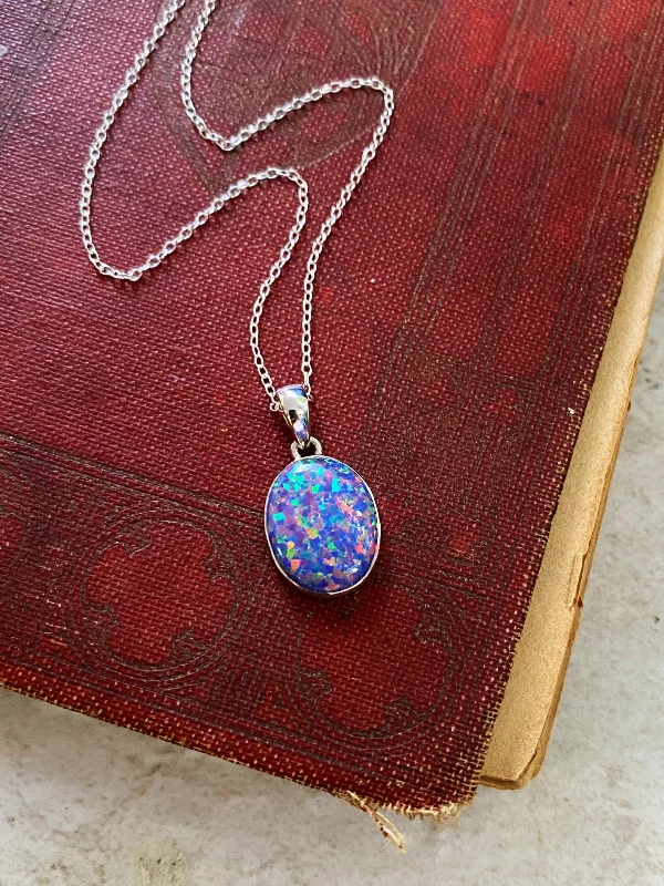 handcrafted opal inlay ring Balloon Opal Pendant Necklace