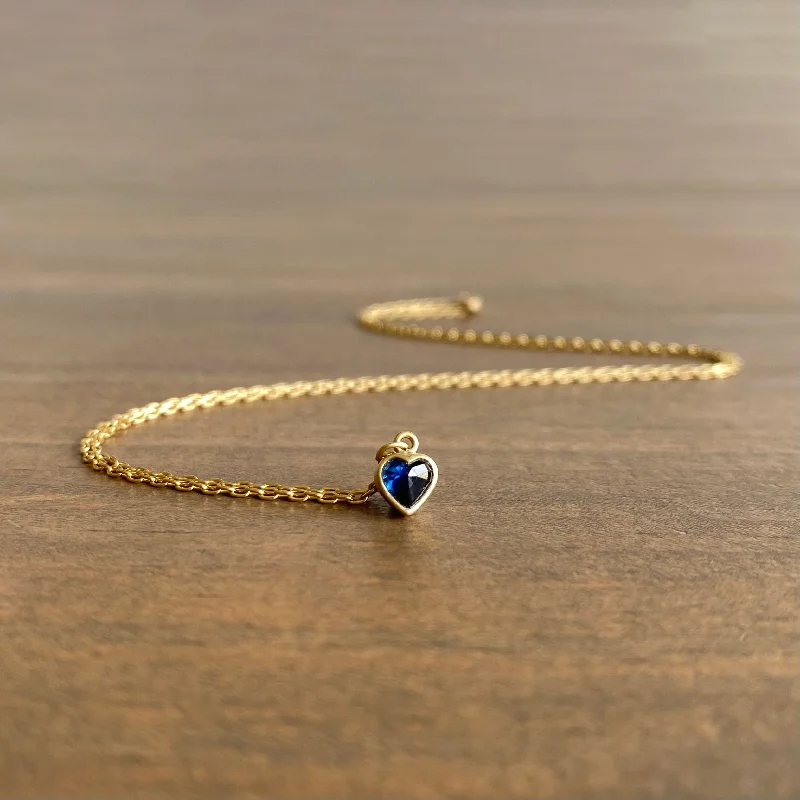 simple engraved wedding ring Blue Sapphire Sweetheart Pendant