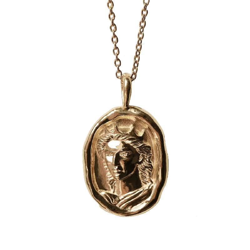 chunky gold chain necklace Boudica Molten Gold Pendant