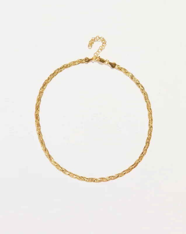 minimalist gold bracelet thin Braided Herringbone Thin Chain