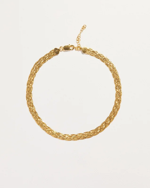 men’s braided leather bracelet Braided Herringbone Thick Chain