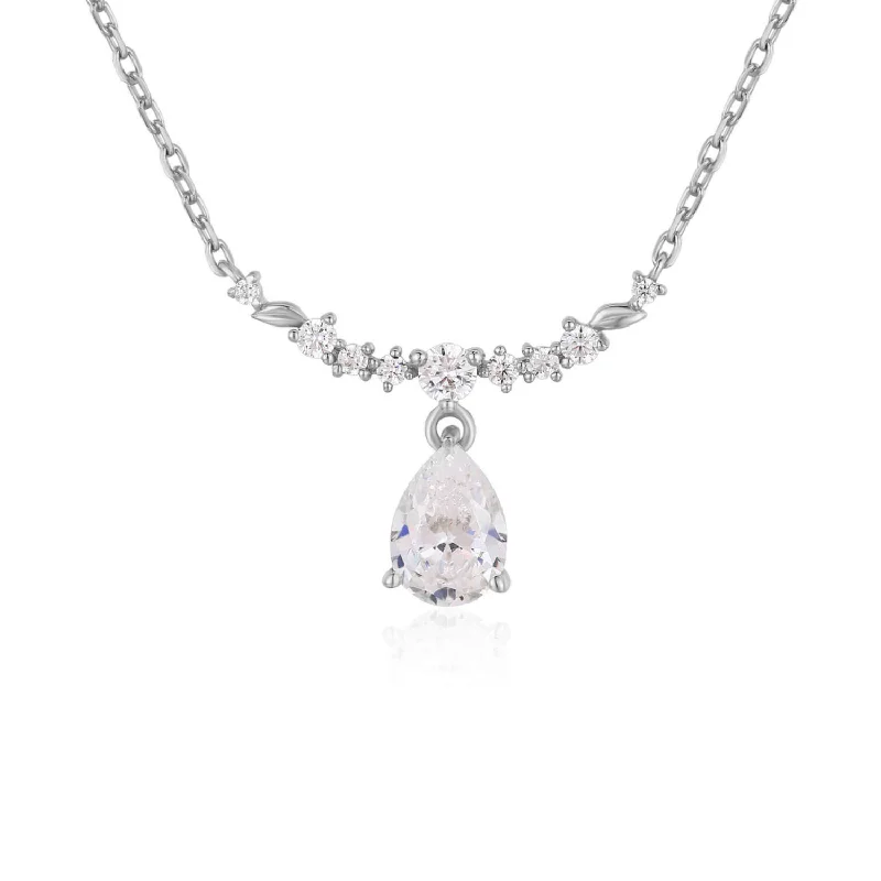 vintage art deco engagement ring Breezy Whisper White Topaz Necklace