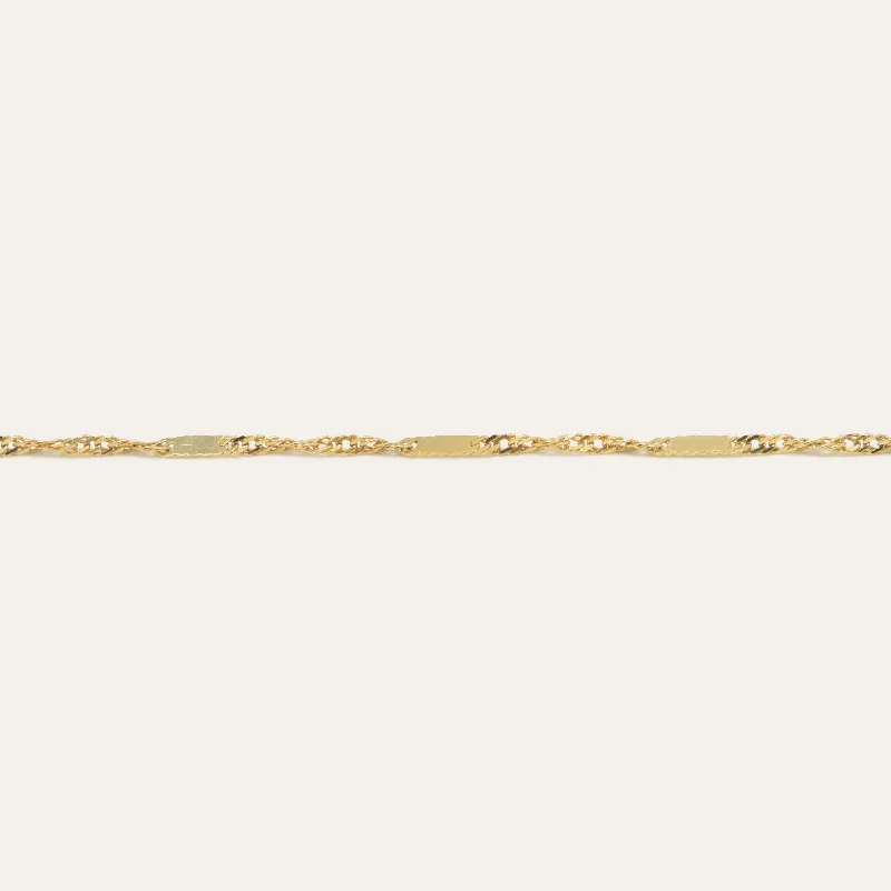 simple engraved wedding ring Cali Summer Chain