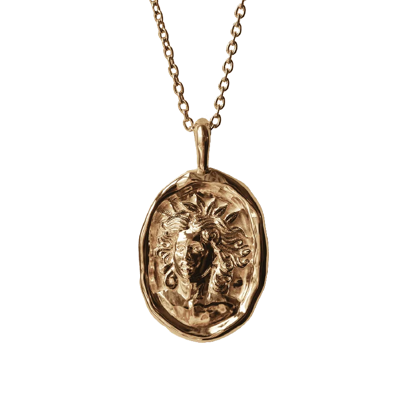 hammered silver pendant necklace Cassandra of Troy Molten Gold Pendant