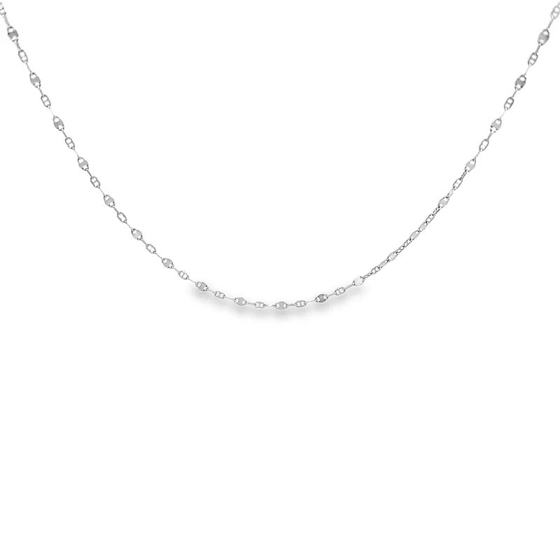 dainty snake ring gold White Gold Mariner Chain