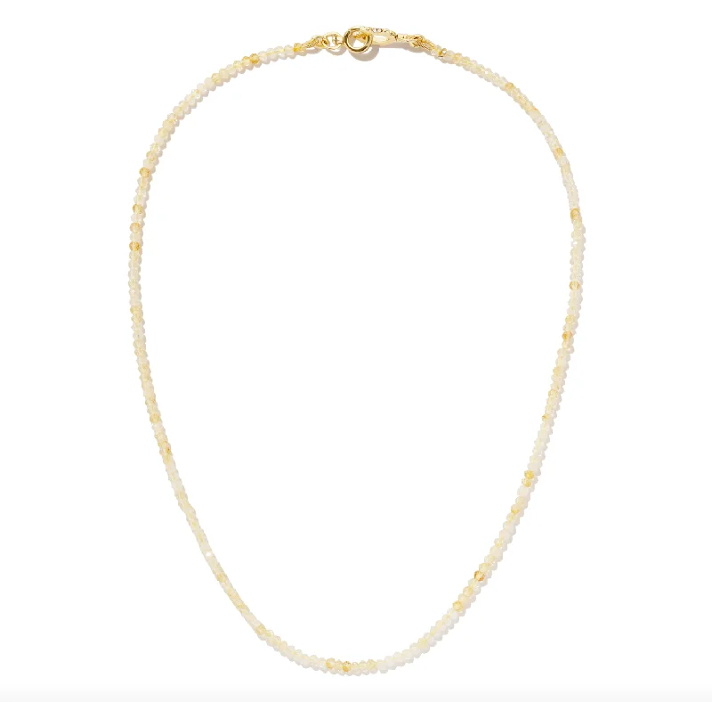 personalized couples necklace gold Charlotte Citrine Gemstone Necklace | Prosperity