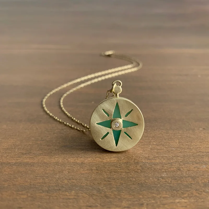 elegant drop earrings wedding Chrysoprase & Diamond Wanderer Necklace