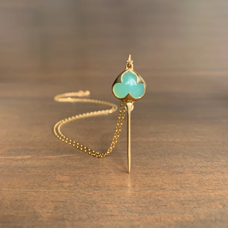 solid gold cartilage hoop Chrysoprase Stingray Pendant