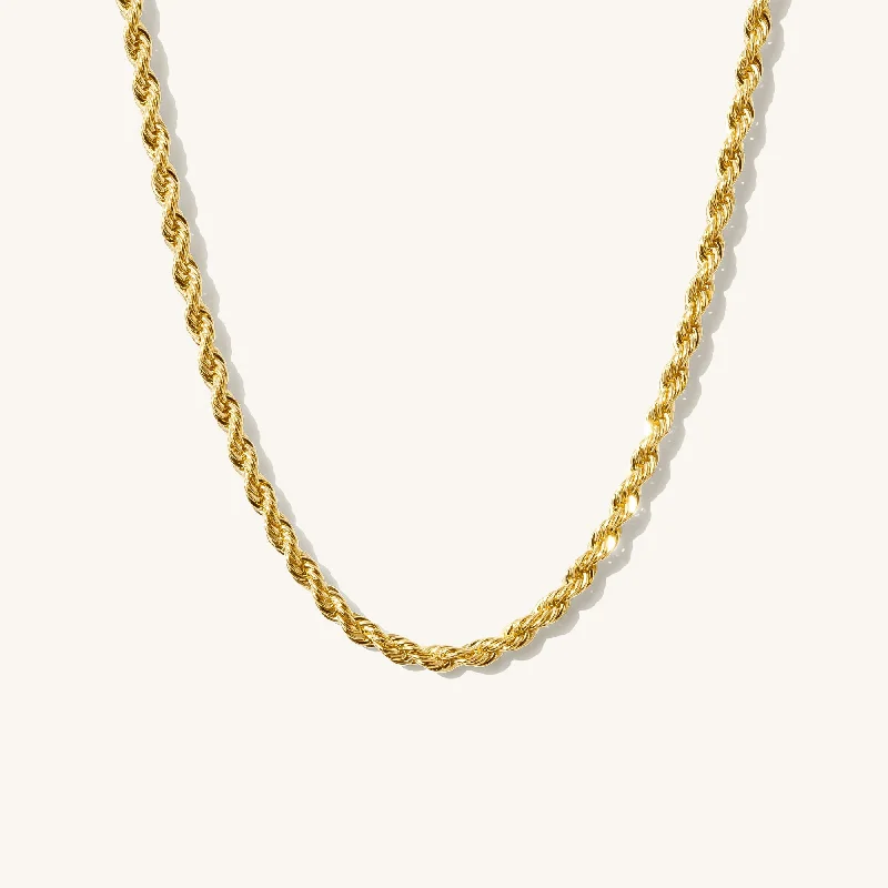 dainty gemstone drop earrings Chunky Rope Chain Necklace