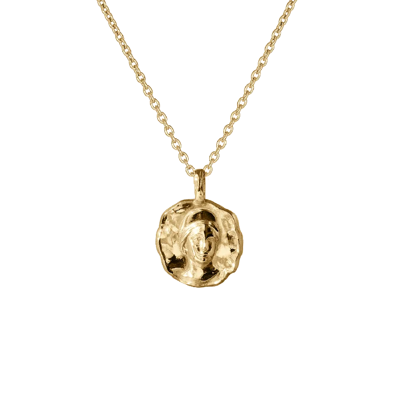 pearl and silver bracelet Circe Molten Mini Medallion