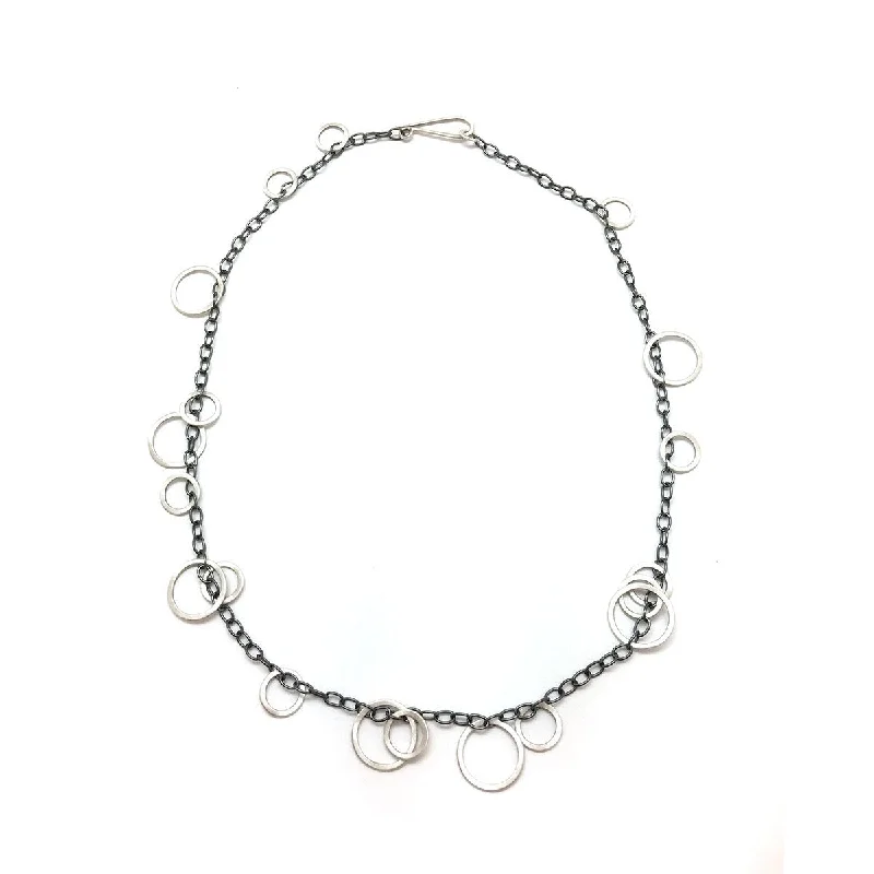 moonstone engagement ring boho Circle Bunches Necklace - Short