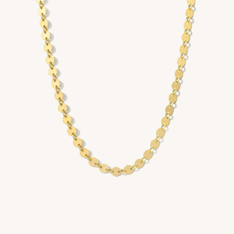 wedding anniversary diamond ring Coin Chain Necklace