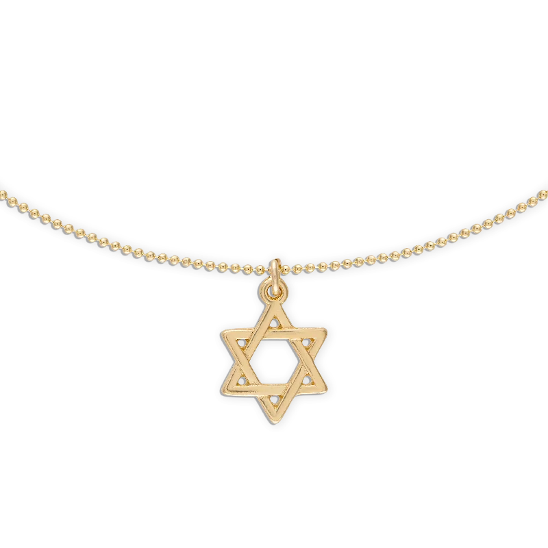 gold daisy stud earrings Star of David Necklace