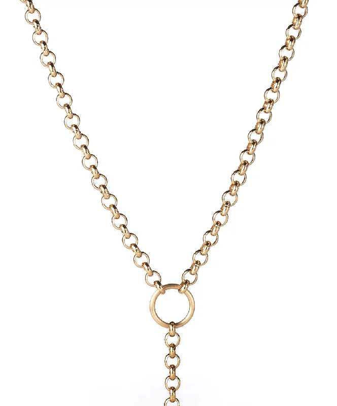 luxury emerald ring platinum 3mm Belcher Y-chain